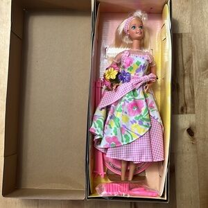 An AVON Exclusive, Spring Petals Barbie, Original Packaging, Second in a Series.